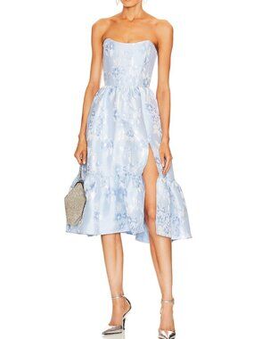 V. Chapman | Dresses | Fiorenza Midi Dress In Provencal Blue Floral |  Poshmark